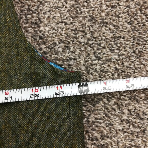 Joseph Turner Yorkshire Gilet Waistcoat Moon Tweed Wool Green Sz 46 - Picture 8 of 10